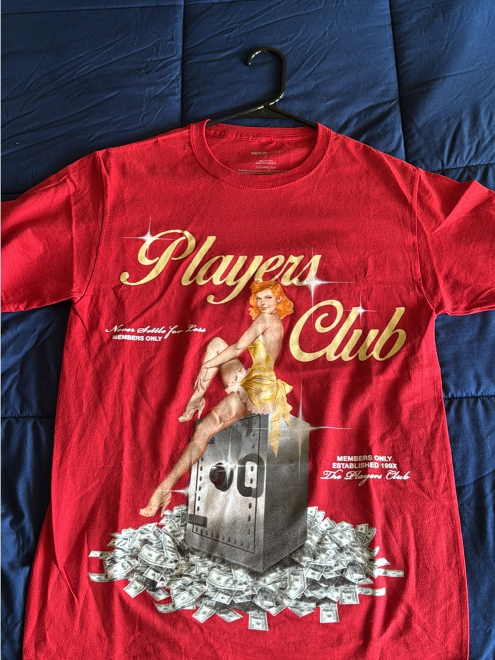 Fashion Nova Small Red "Players Club" Graphic Tee